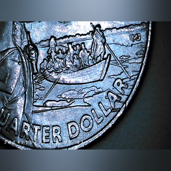 2021 crossing the Delaware 25c Quarter Mint P error coins - Picture 5 of 12